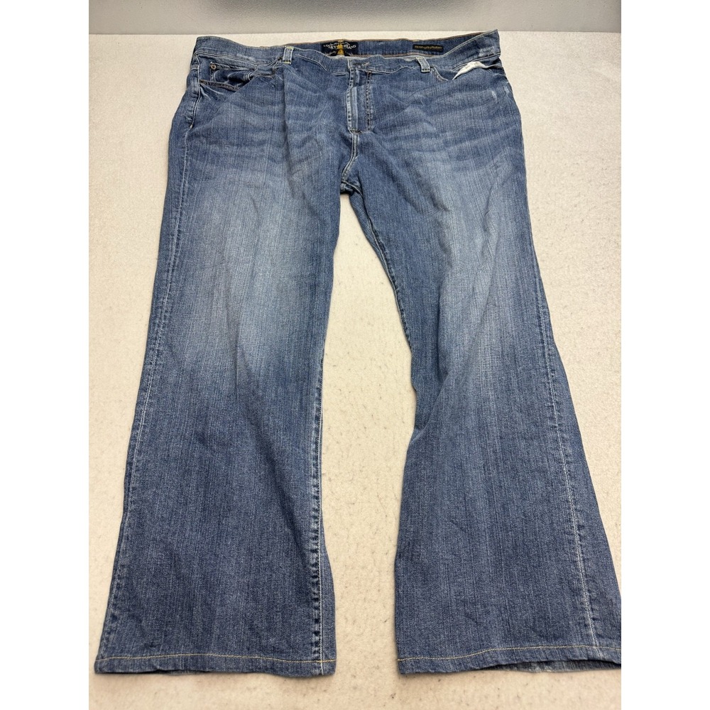 Lucky Brand 181 Relaxed Straight Jeans Mens 50x32 Blue Medium Wash Denim Casual